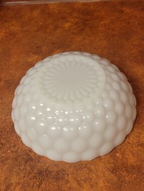 PYREX White Milk Glass Honeycomb Bowl